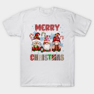 Merry Christmas Gnome Family Funny Xmas Tree Women Men Kids T-Shirt